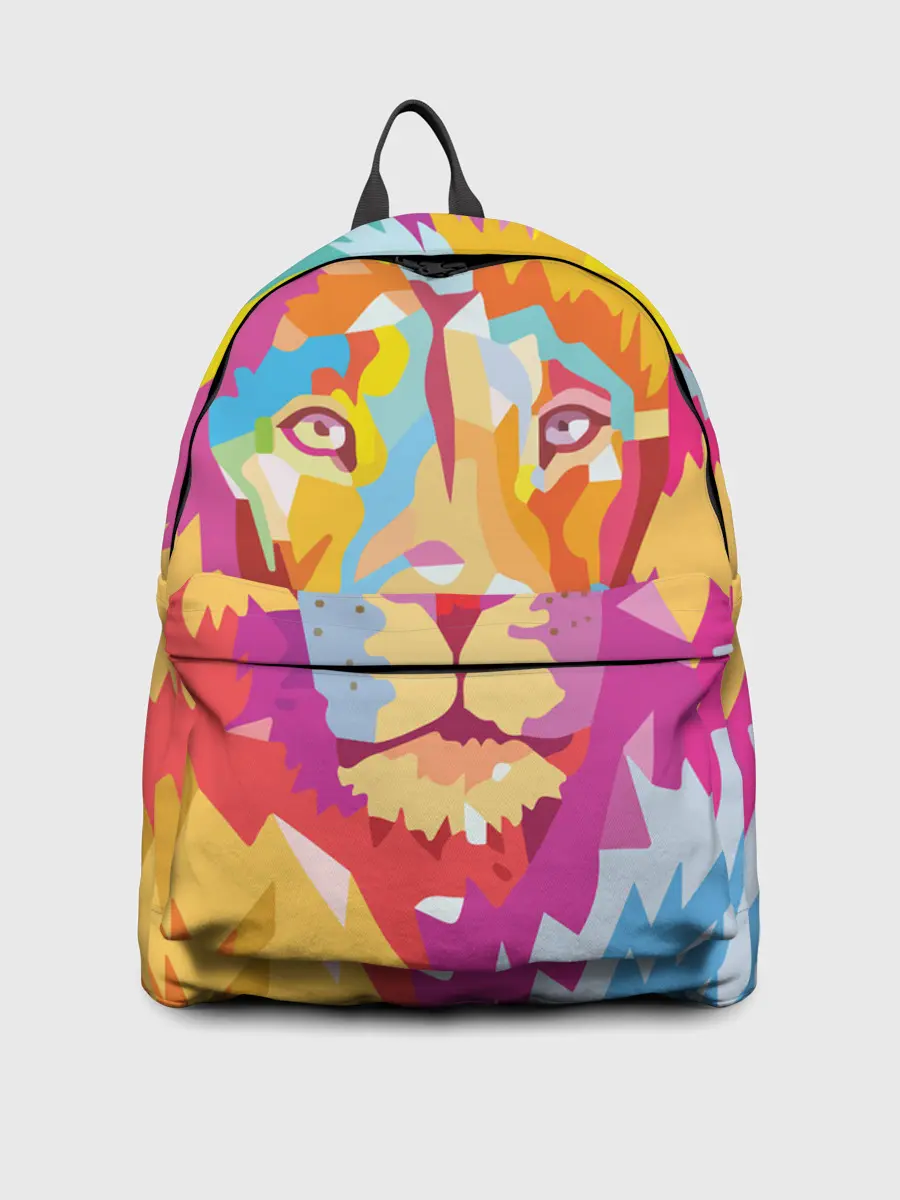 Рюкзак джинсовый / Акварельный лев