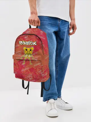 Рюкзак джинсовый / Свинка Пигги из Roblox