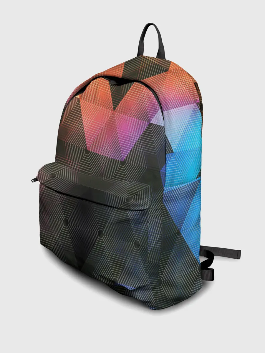 Рюкзак джинсовый / ТРЕУГОЛЬНИКИ АБСТРАКЦИЯ УЗОРЫ