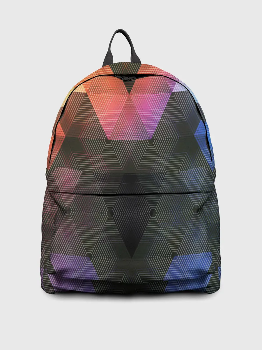 Рюкзак джинсовый / ТРЕУГОЛЬНИКИ АБСТРАКЦИЯ УЗОРЫ