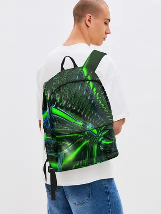Рюкзак джинсовый / DIGITAL NEON GREEN