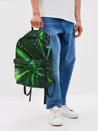 Рюкзак джинсовый / DIGITAL NEON GREEN