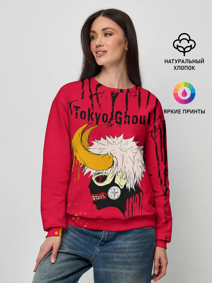Женский свитшот / Токийский гуль рогатый