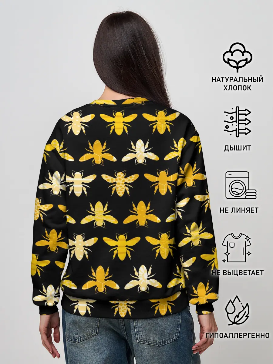 Женский свитшот / Пчелиный Паттерн