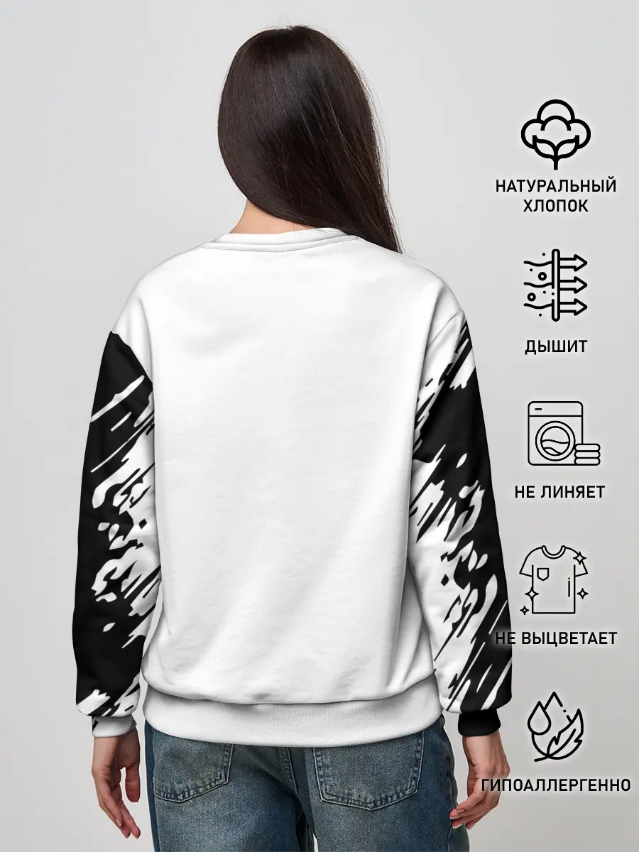 Женский свитшот / черный клеывер аниме