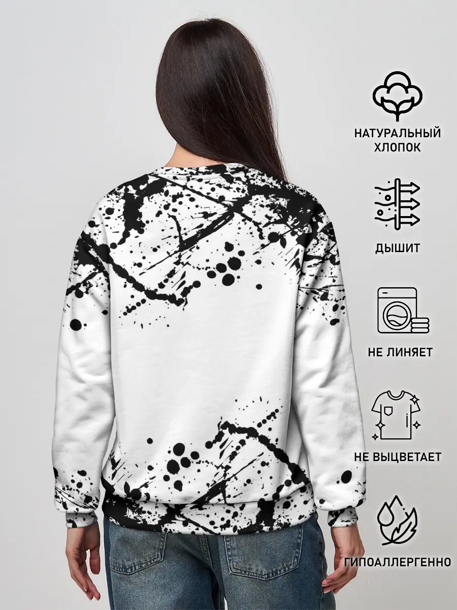 Женский свитшот / черный клевер,