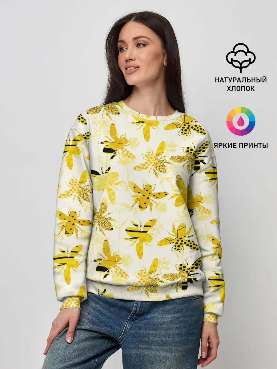 Женский свитшот / Разные Пчелы