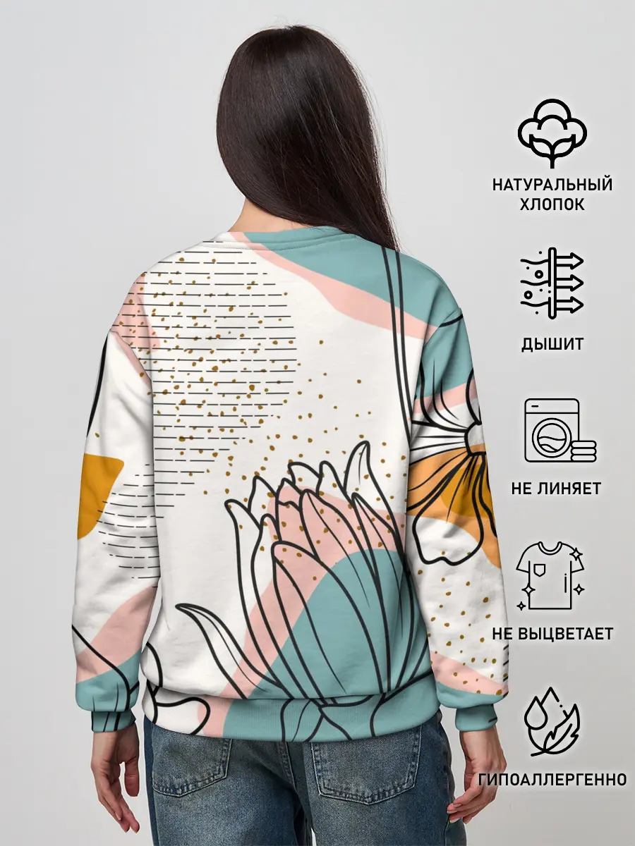 Женский свитшот / Цветы