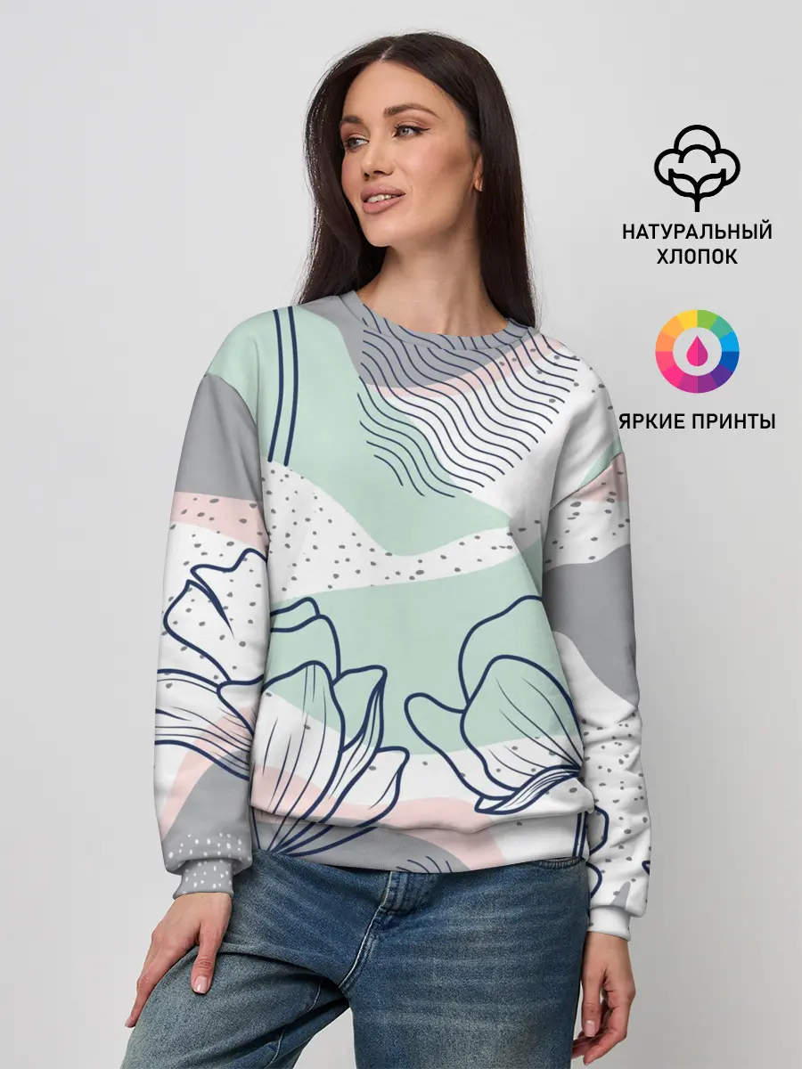 Женский свитшот / Цветы