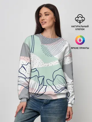 Женский свитшот / Цветы