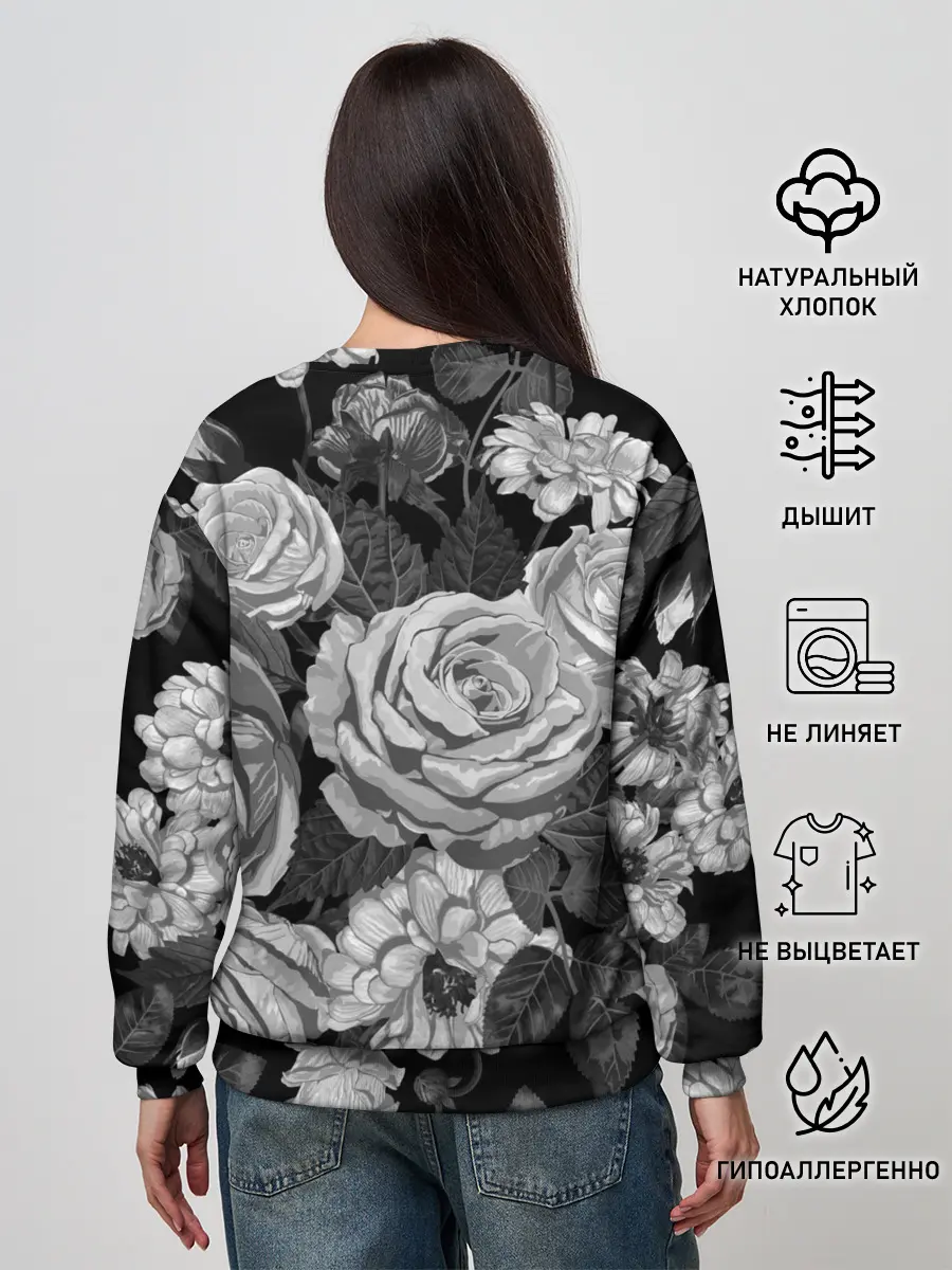Женский свитшот / Розы