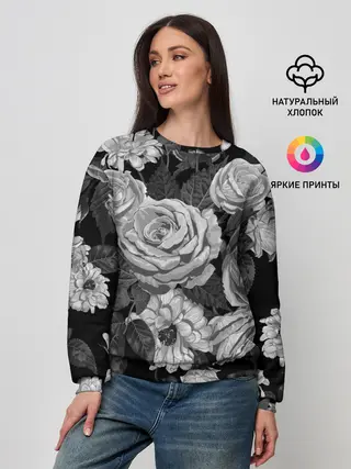 Женский свитшот / Розы