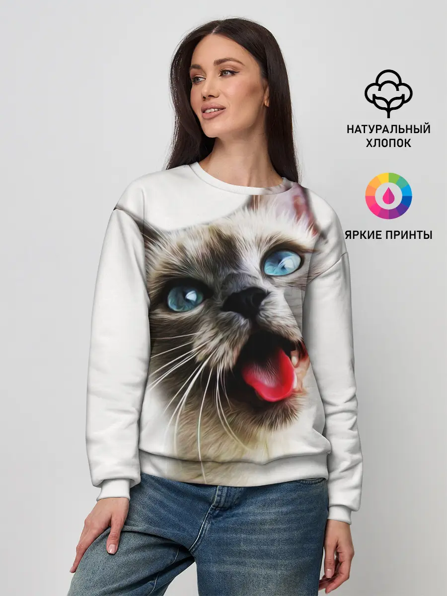 Женский свитшот / Котик
