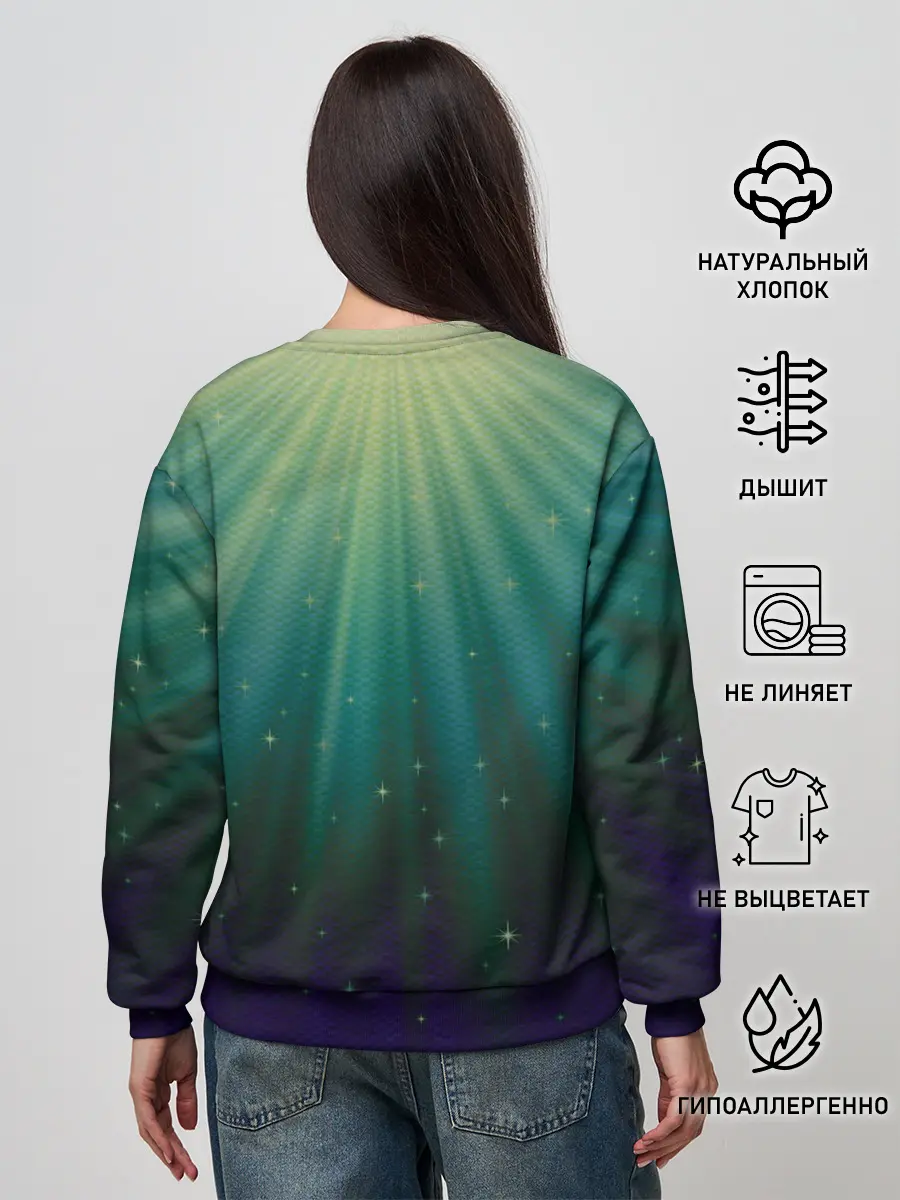 Женский свитшот / Сияние 3D