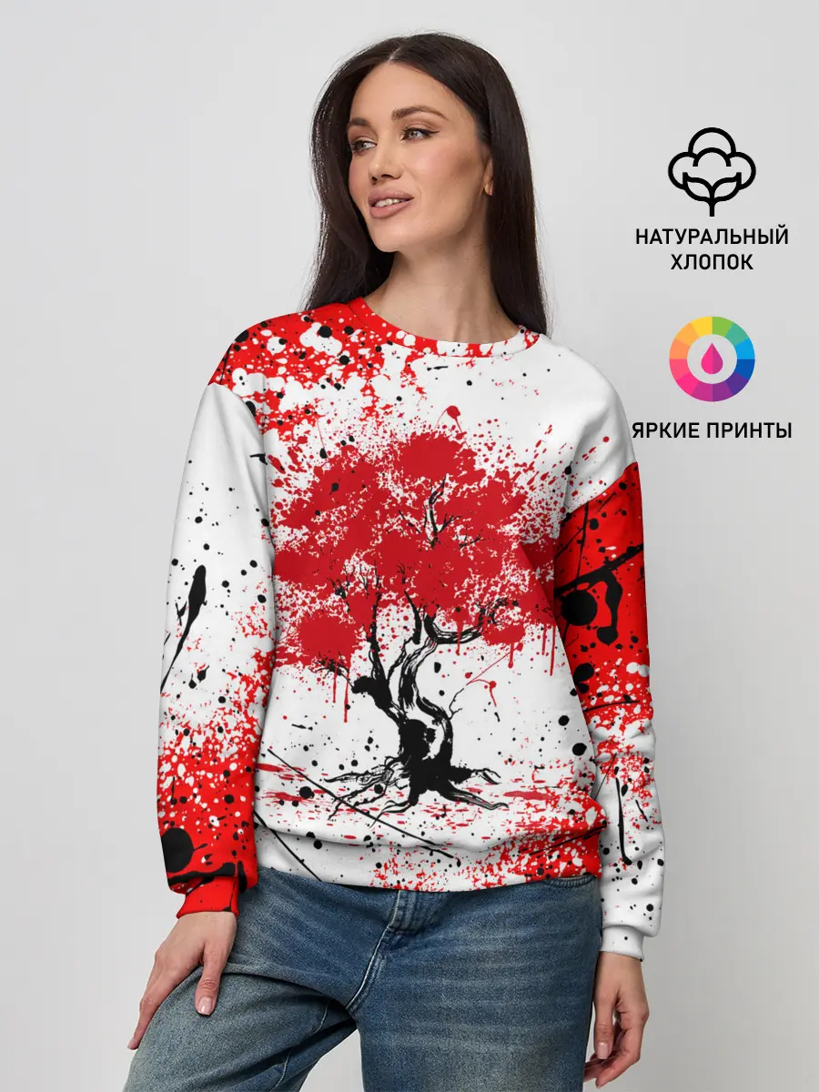 Женский свитшот / САКУРА | SAKURA | ВИШНЯ