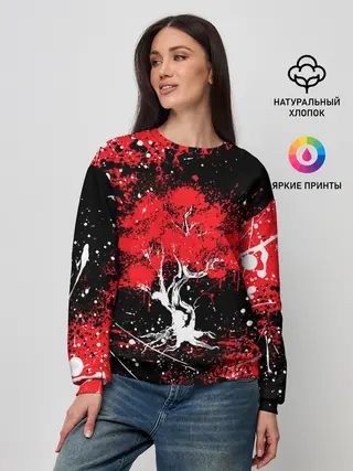 Женский свитшот / САКУРА | SAKURA | ВИШНЯ