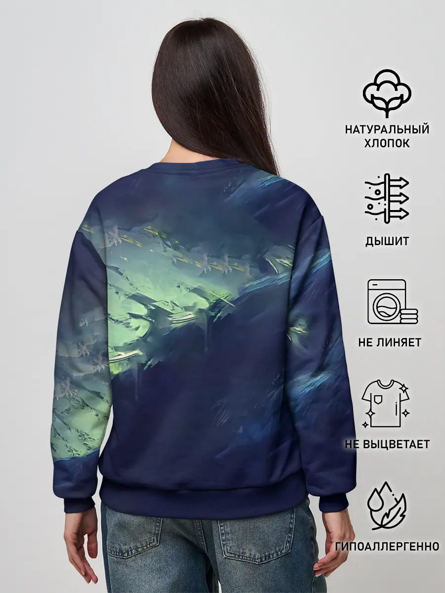 Женский свитшот / Зеленая маска Канеки Кен