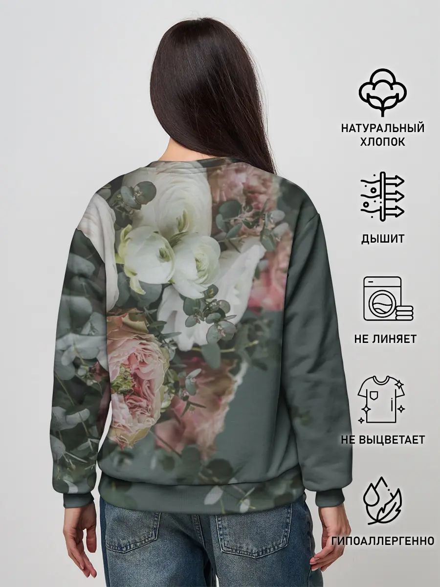 Женский свитшот / Розы