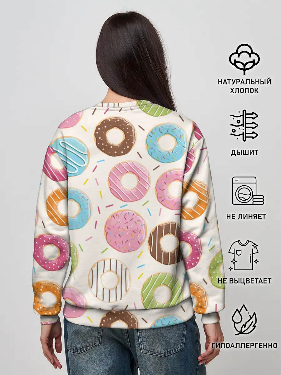 Женский свитшот / Пончики / Donuts