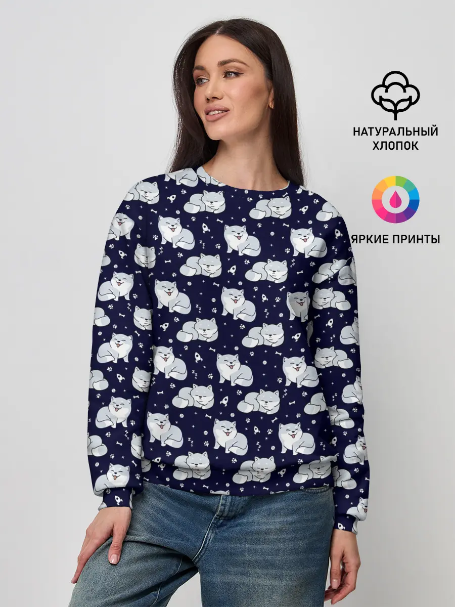 Женский свитшот / Милая Шиба Ину