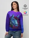 Женский свитшот / Retrowave Neon Horse
