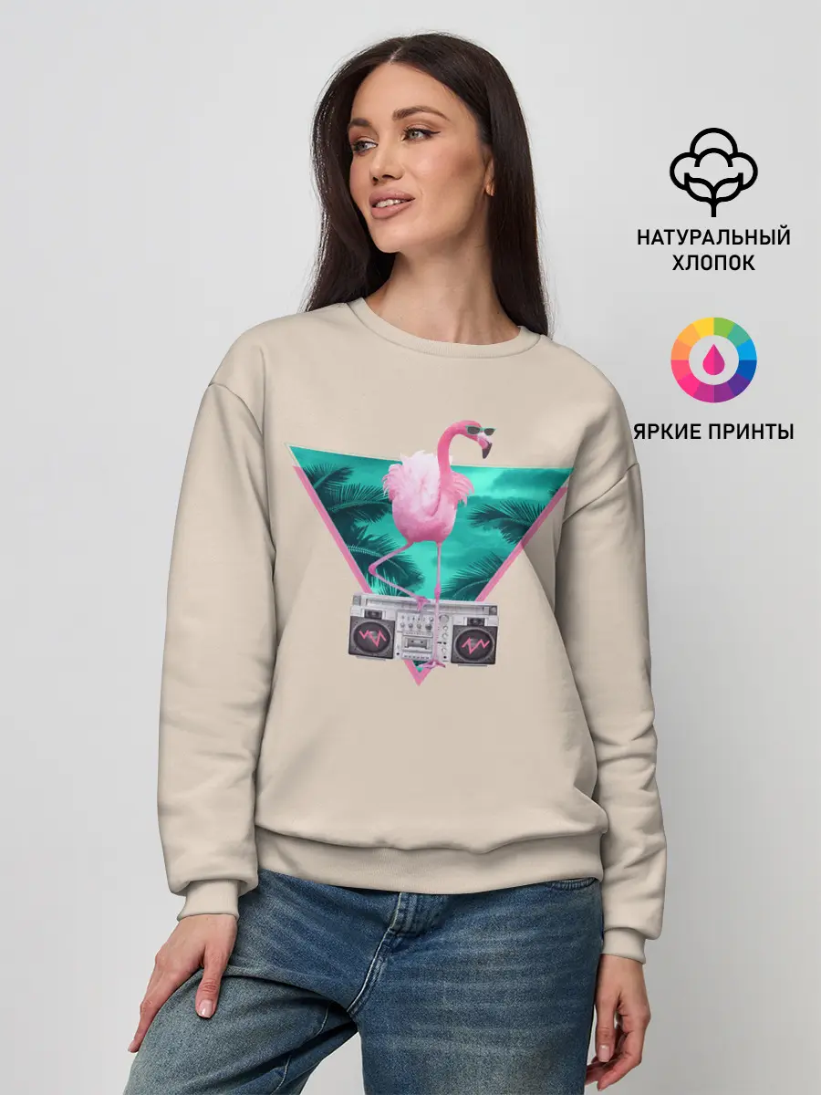 Женский свитшот / Фламинго