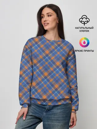 Женский свитшот / Клеточный узор