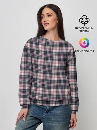 Женский свитшот / Клеточный узор