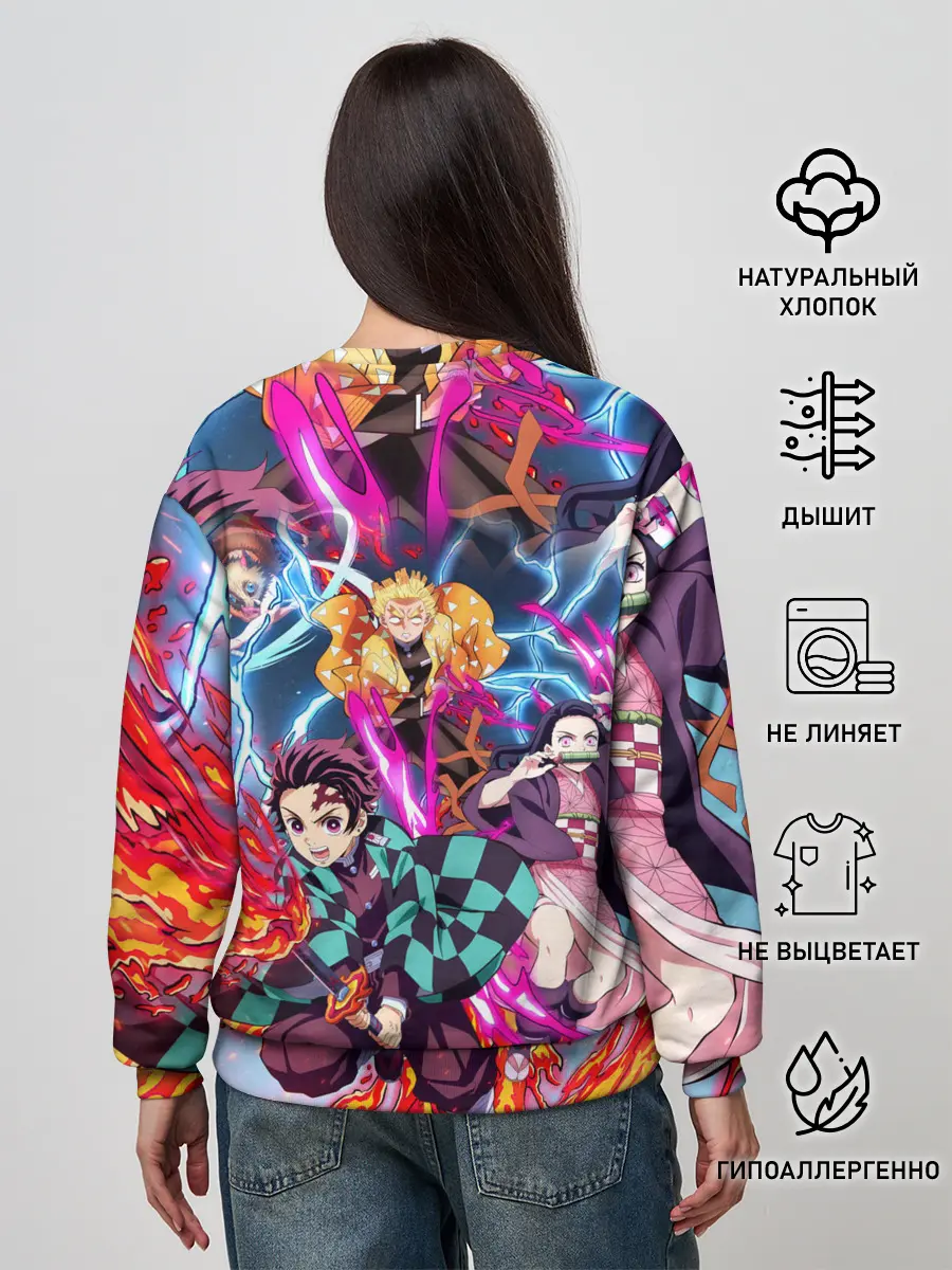 Женский свитшот / КЛИНОК РАССЕКАЮЩИЙ ДЕМОНОВ