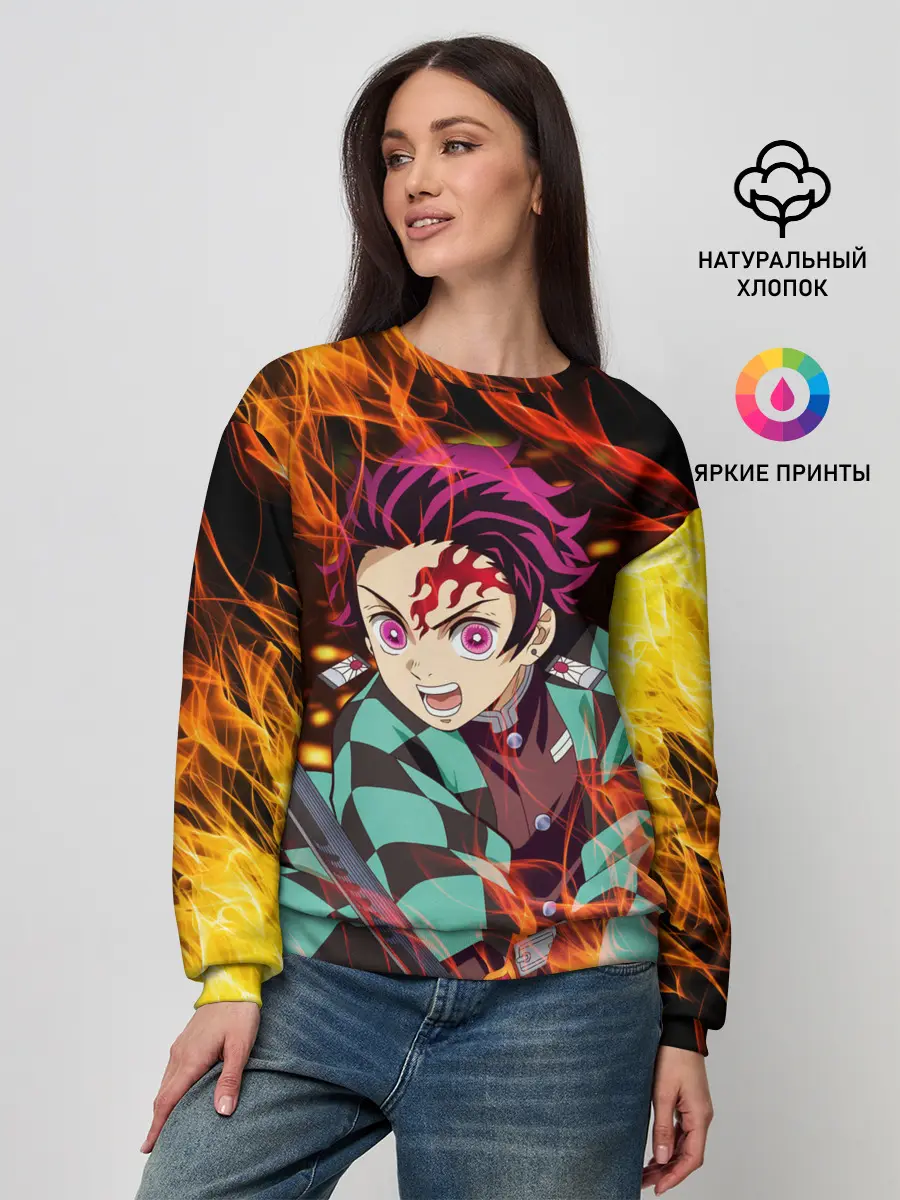 Женский свитшот / КЛИНОК РАССЕКАЮЩИЙ ДЕМОНОВ