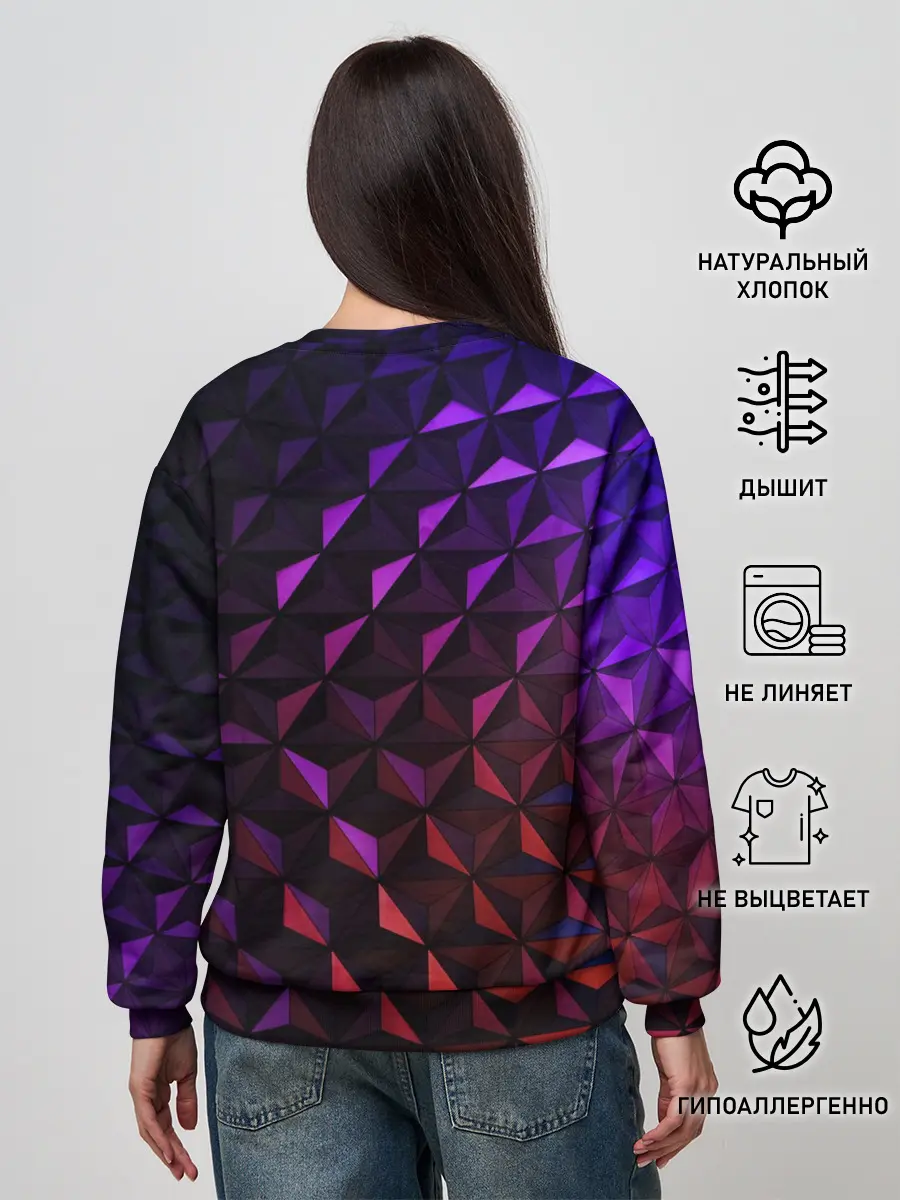 Женский свитшот / Неоновая Текстура