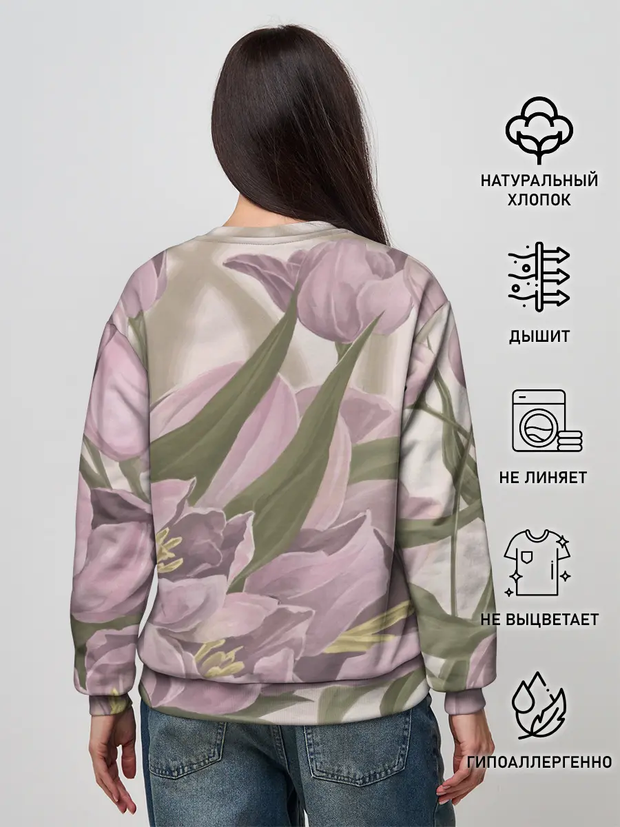 Женский свитшот / Сахарный розовый