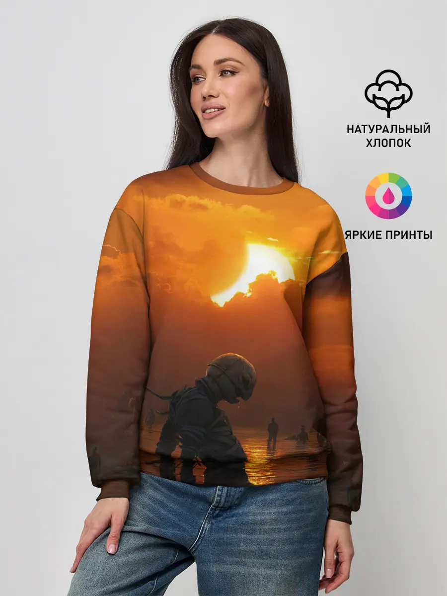 Женский свитшот / Берсерк закат