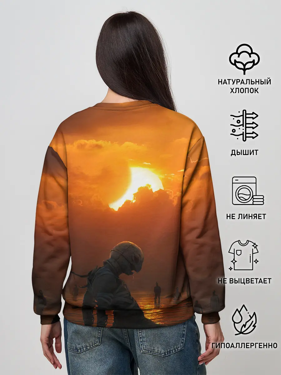Женский свитшот / Берсерк закат