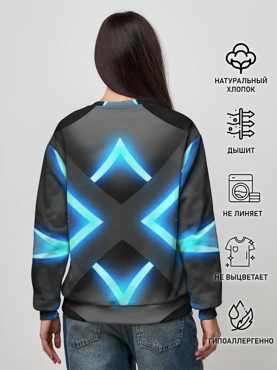 Женский свитшот / НЕОНОВЫЕ СТРЕЛКИ 3D