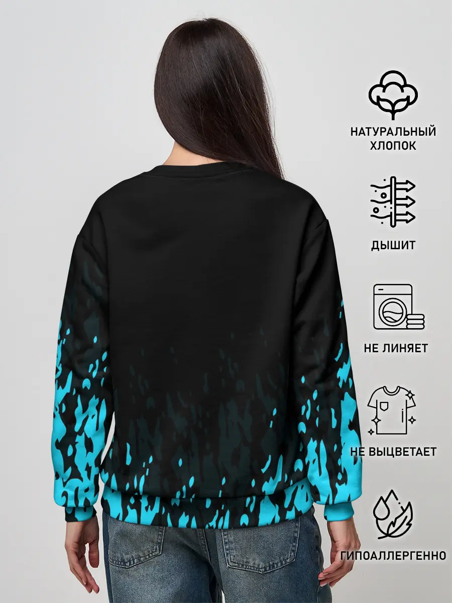 Женский свитшот / БОГ ОДИН | Узорное лицо