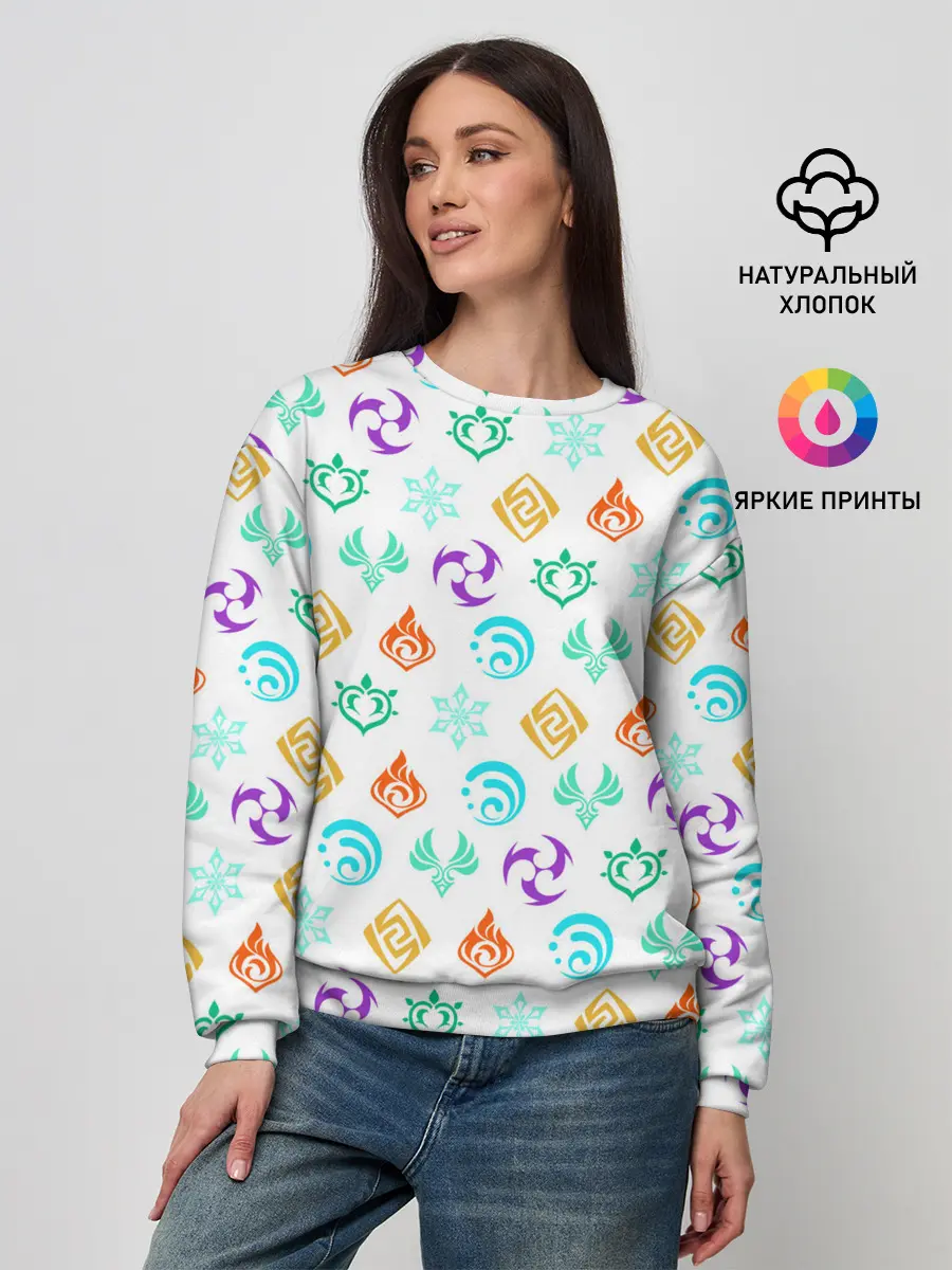 Женский свитшот / GENSHIN IMPACT ЭМБЛЕМЫ