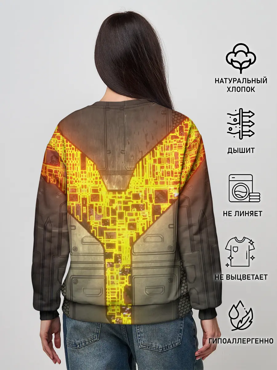 Женский свитшот / Неоновая внутренность 3D