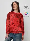 Женский свитшот / Тропические листья Монстера