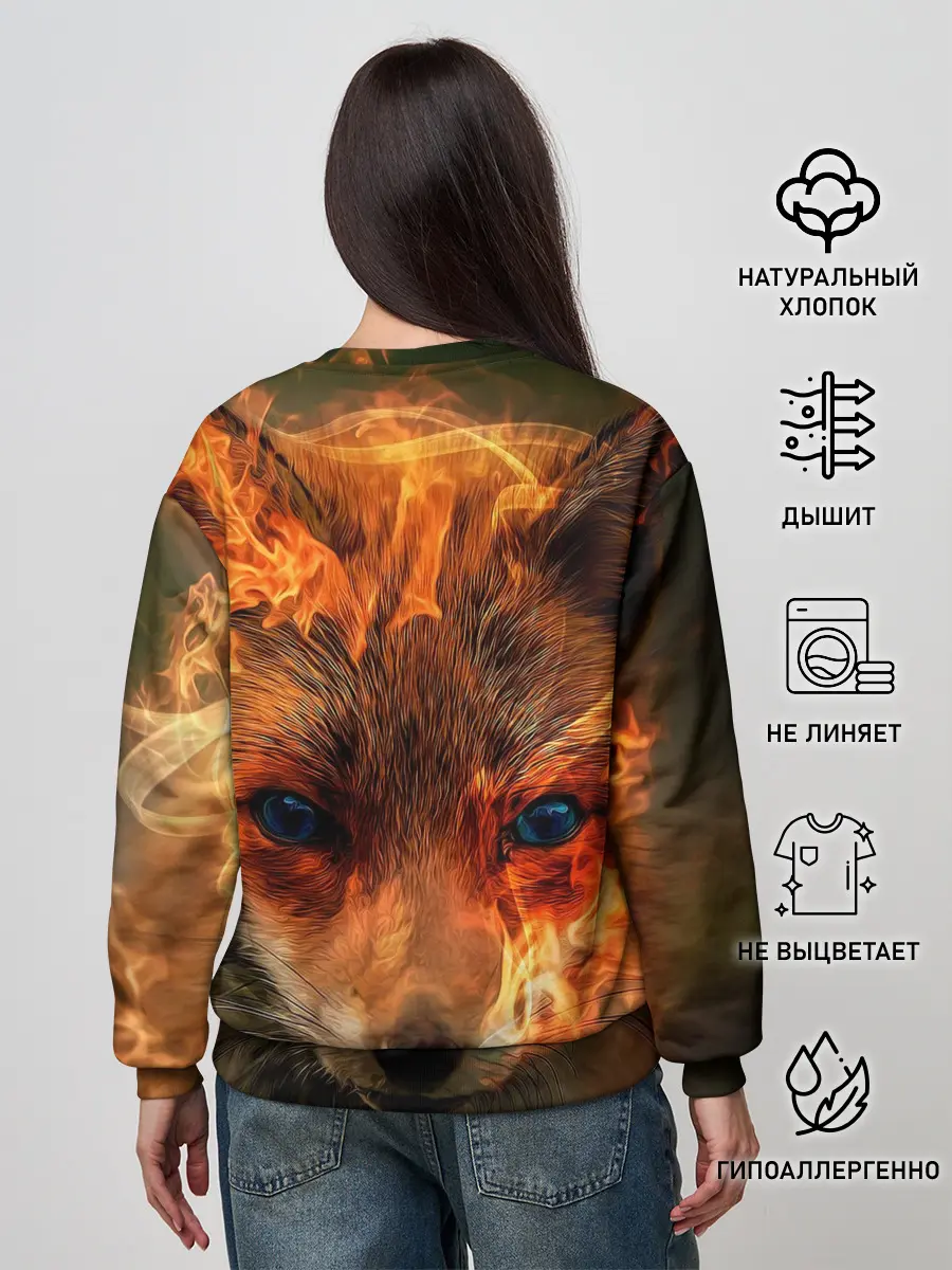 Женский свитшот / Огненная лиса