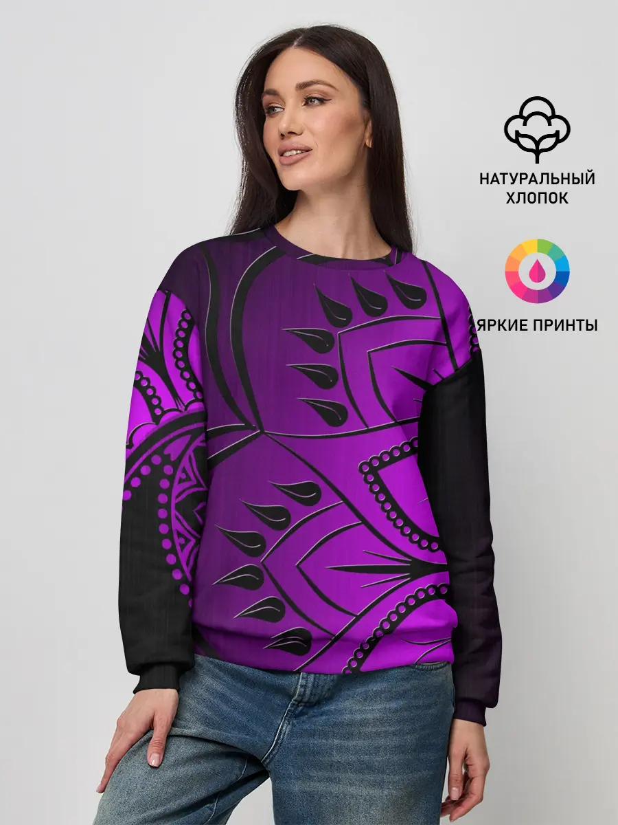 Женский свитшот / Сирень 3D
