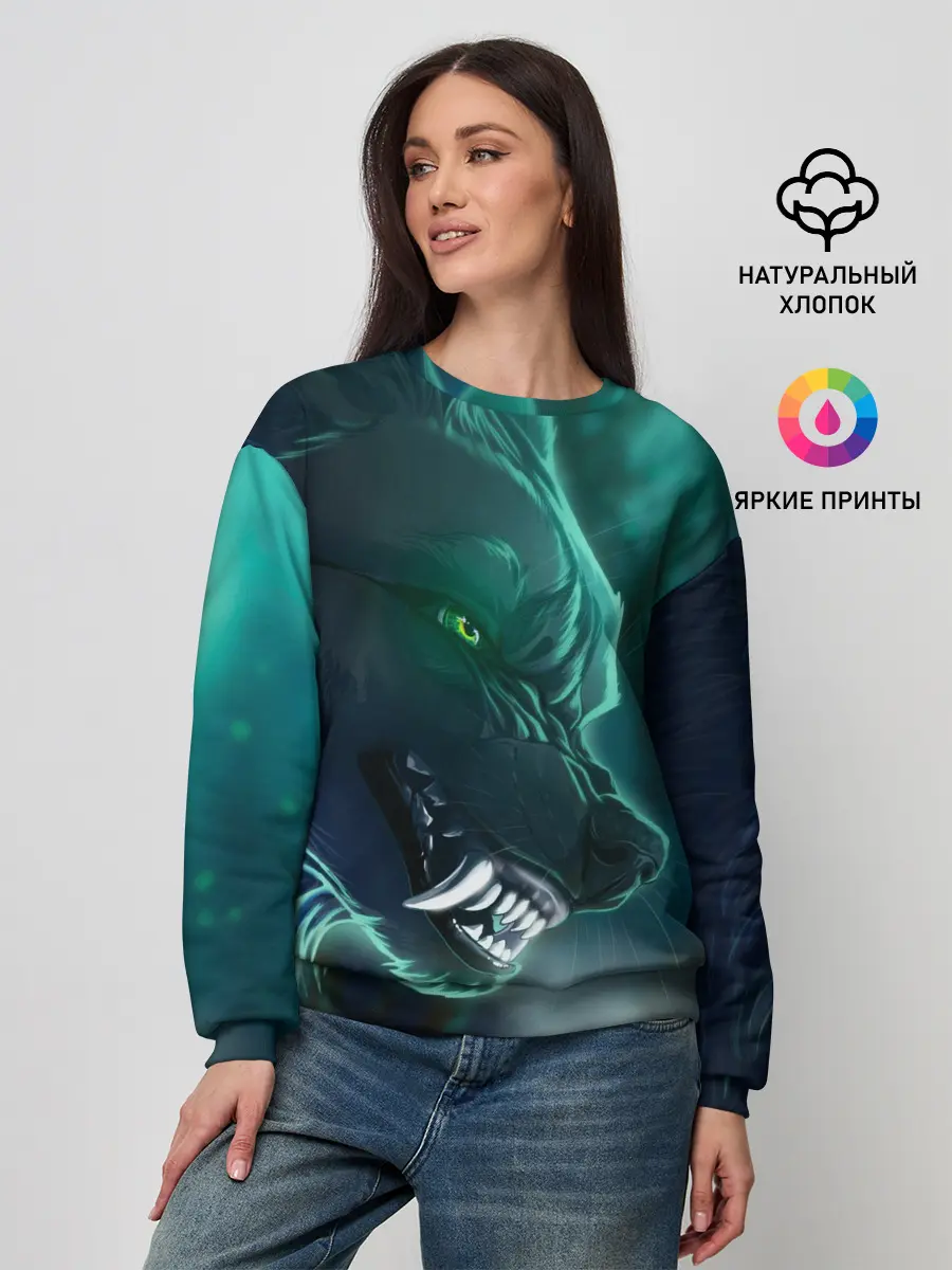 Женский свитшот / ВОЛЧИЙ ОСКАЛ