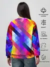 Женский свитшот / Пиксельная радуга