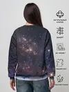Женский свитшот / Мопс на курице в космосе