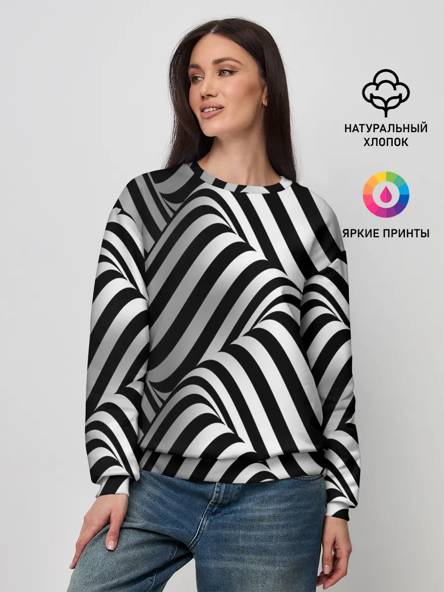 Женский свитшот / 3D Иллюзия