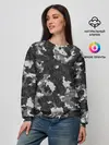 Женский свитшот / Gray Camouflage