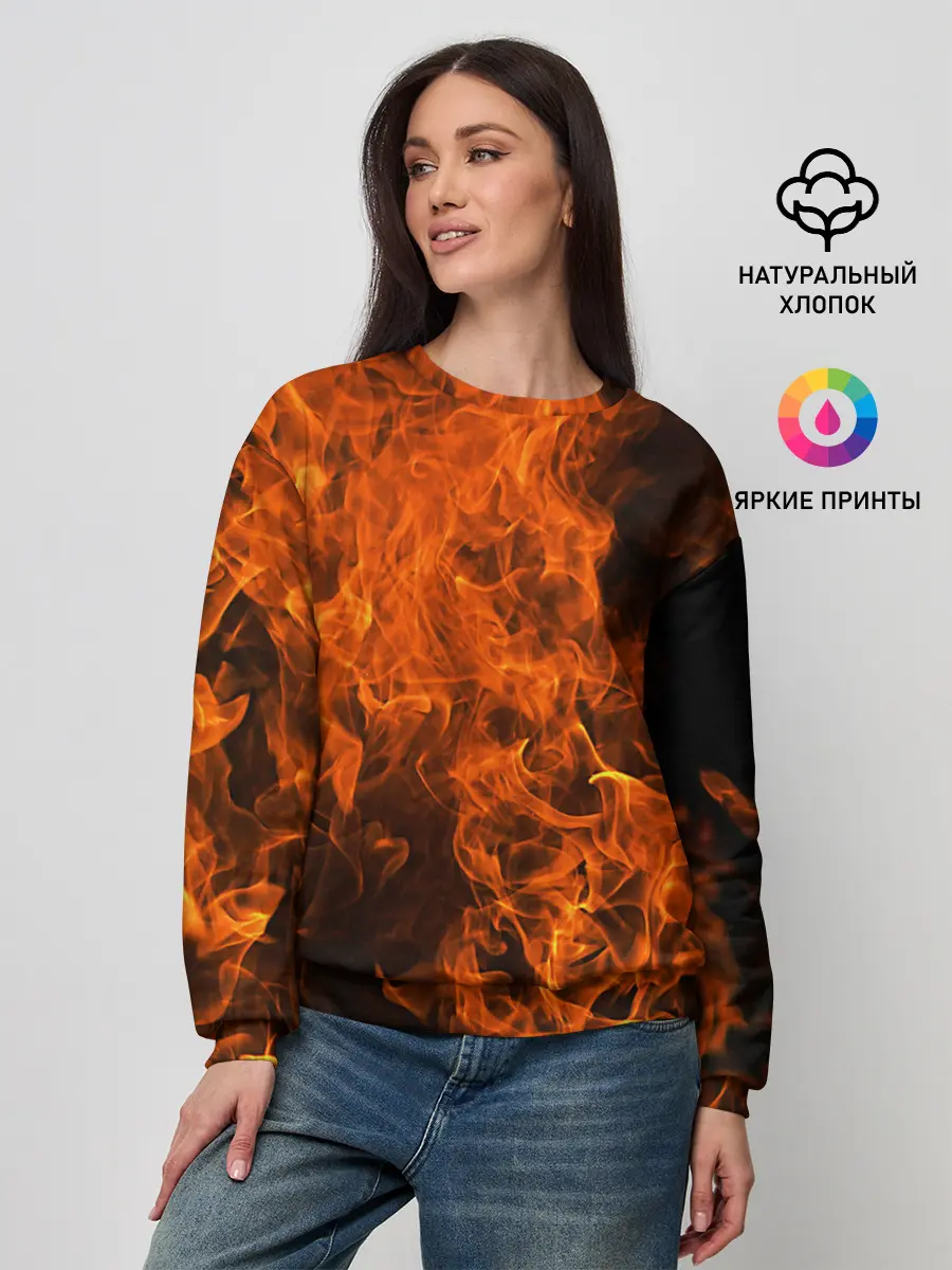 Женский свитшот / Огонь