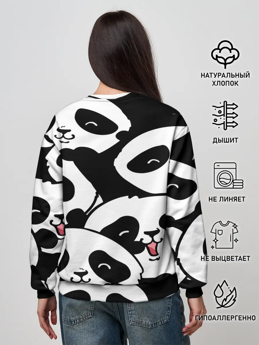 Женский свитшот / панды