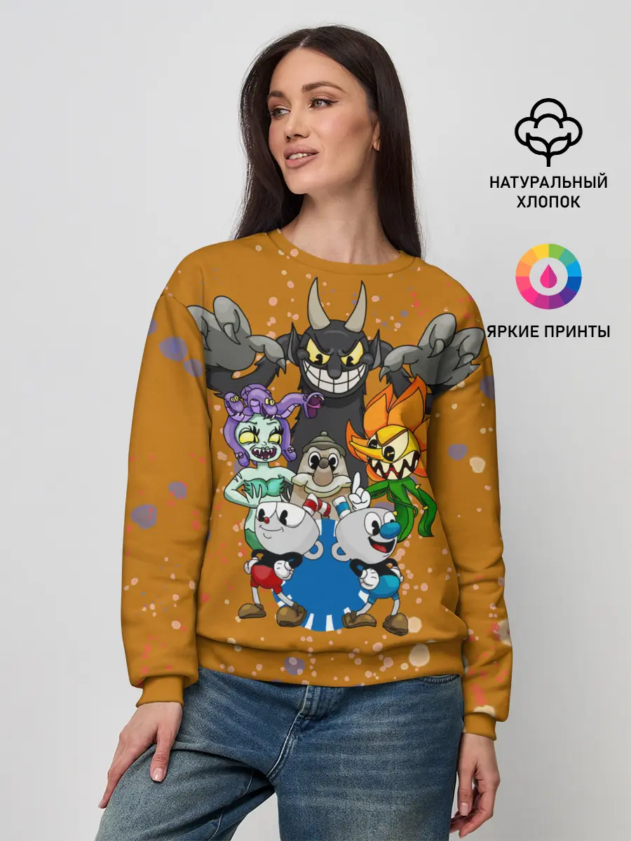 Женский свитшот / cuphead
