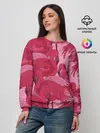 Женский свитшот / розовые фламинго